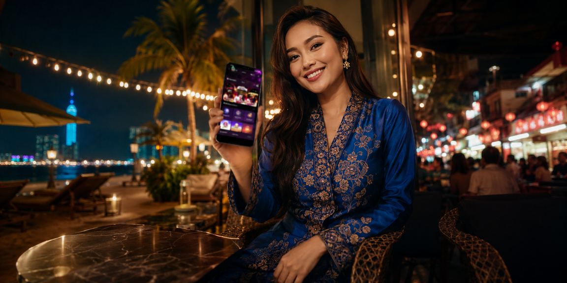 A user in Kuala Lumpur comfortably using the ex90 mobile casino app