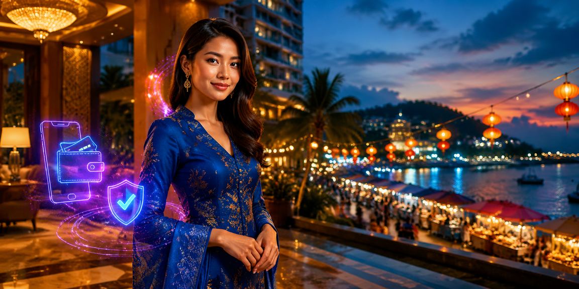 Malaysian poker player in traditional attire using the ex90 online betting platform